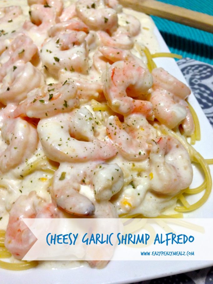 cheesy garlic shrimp alfredo