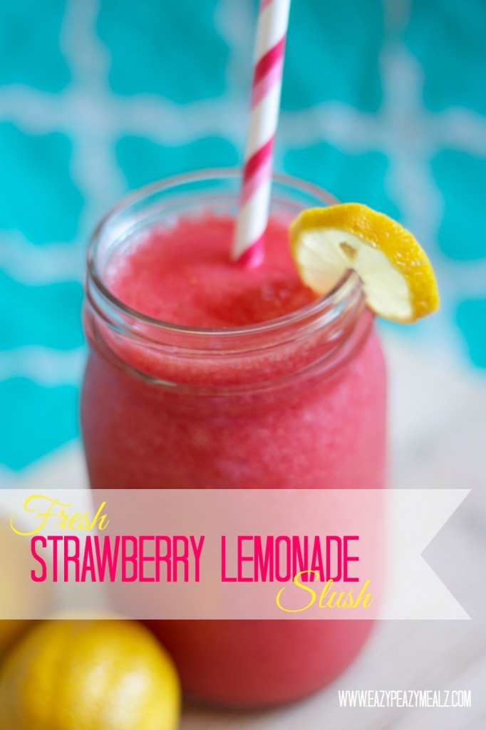fresh strawberry lemonade slush