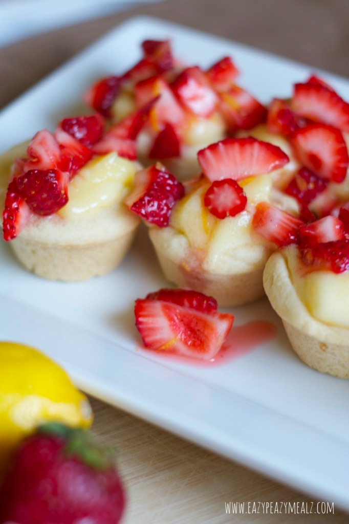 lemon strawberry fruit tarts