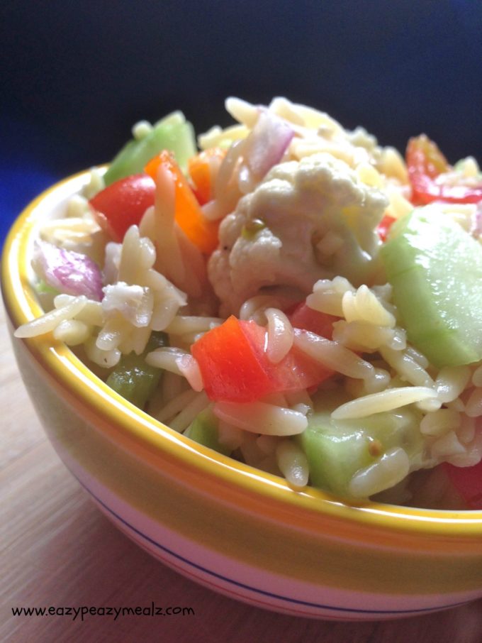 Orzo Pasta Salad with Lemon Vinaigrette Easy Peasy Meals