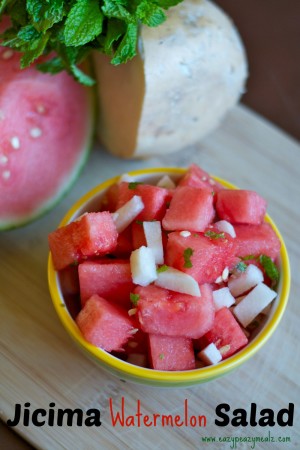 Jicama Watermelon Salad