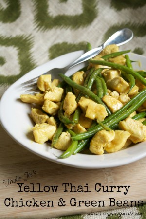 Trader Joe's Yellow Thai Curry Chicken and Green Beans - Easy Peasy Meals