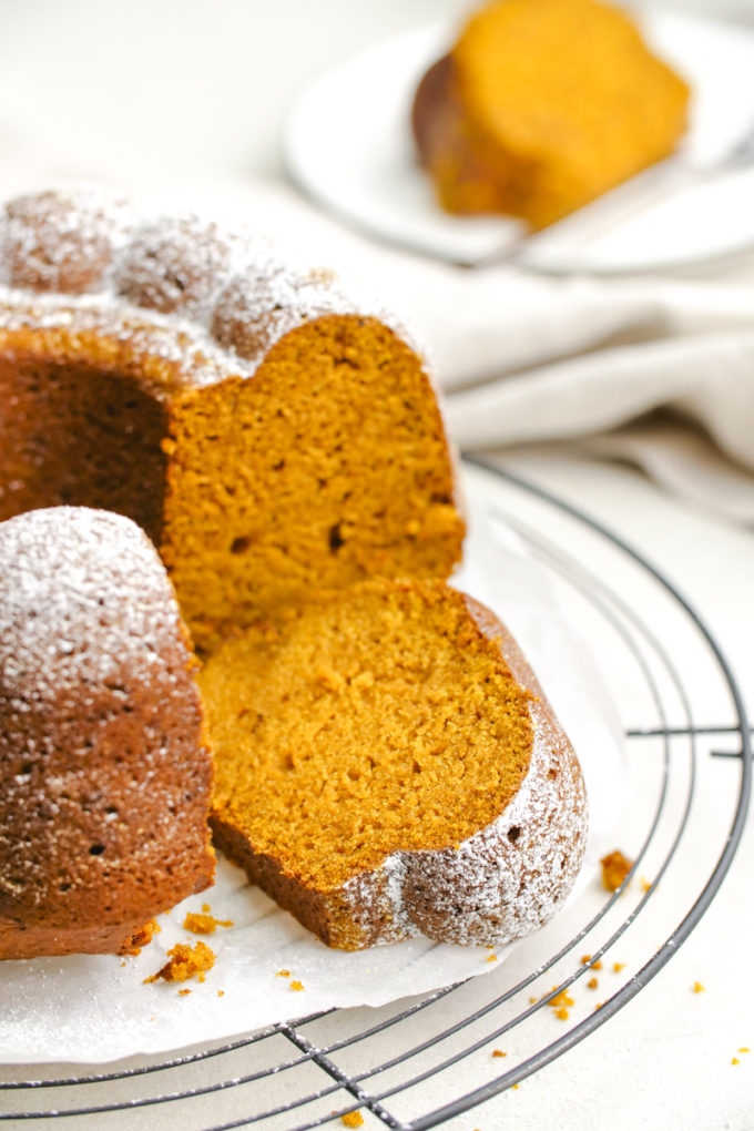 Rich and moist pumpkin pound cake