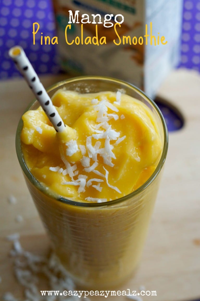 Day 19: Meditate and Mango Pina Colada Smoothie - Easy Peasy Meals