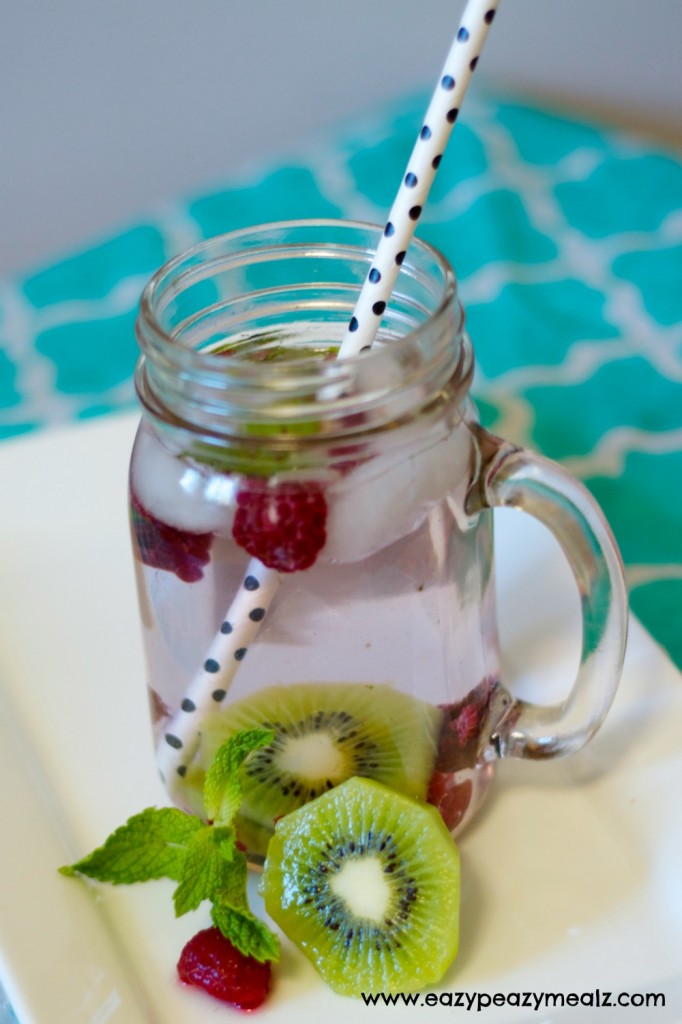 raspberry and kiwi water
