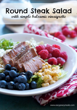 Day 13: Get Some Sleep & Round Steak Salad with Simple Balsamic Vinaigrette