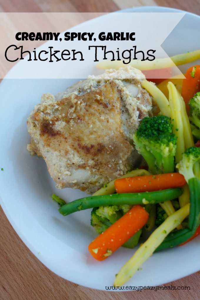 Creamy Spicy Garlic Chicken Thighs