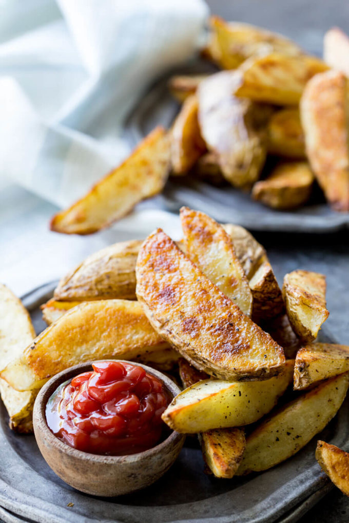 Oven Baked Steak Fries