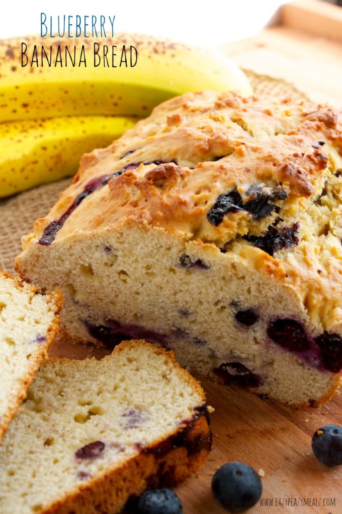 Loaf blueberry banana bread