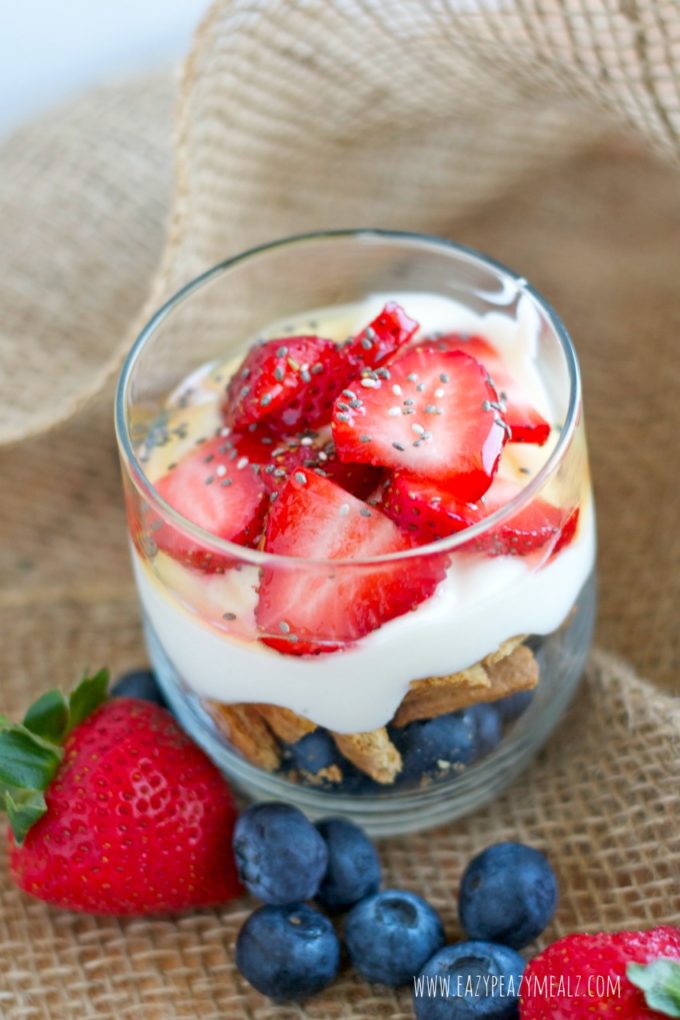 berry parfait with agave