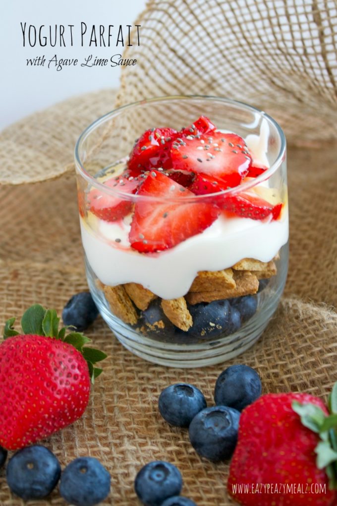 Greek Yogurt Parfait with Agave Lime Sauce