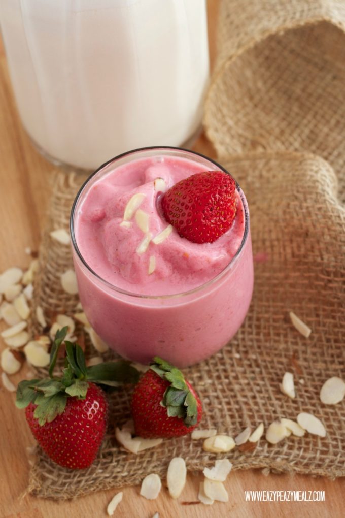 strawberry almond milkshake healthy