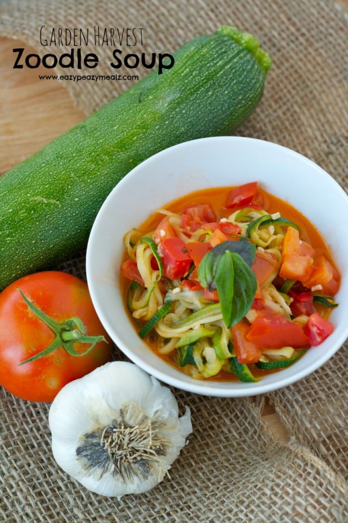 Garden Harvest Zoodle Soup & #Brieftons Spiral Slicer Giveaway