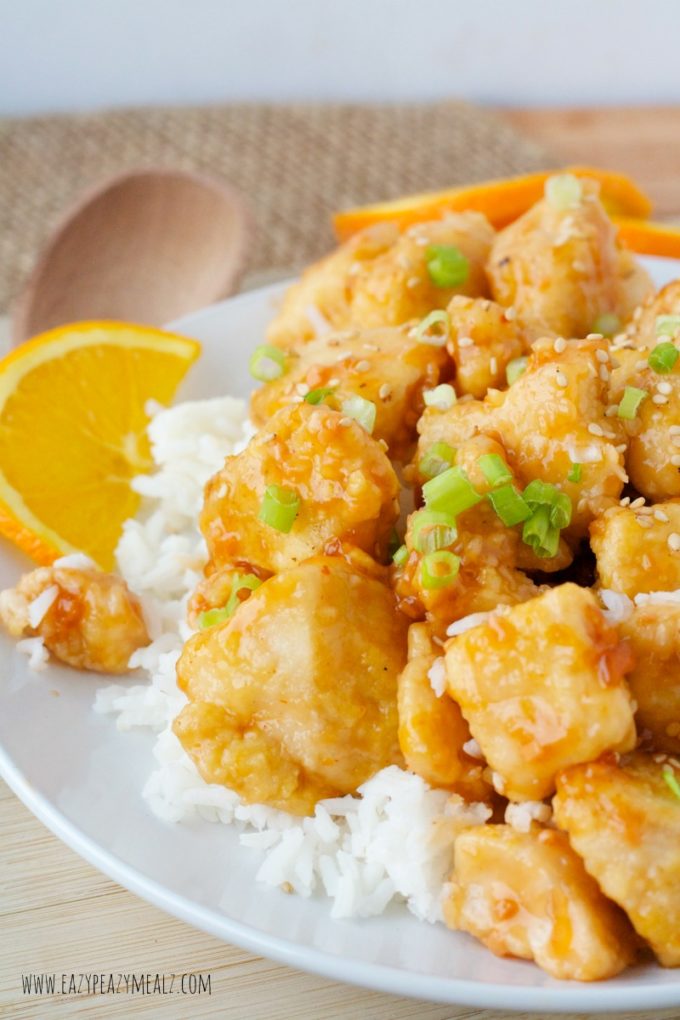 gluten free orange chicken with no sugar and light on calories