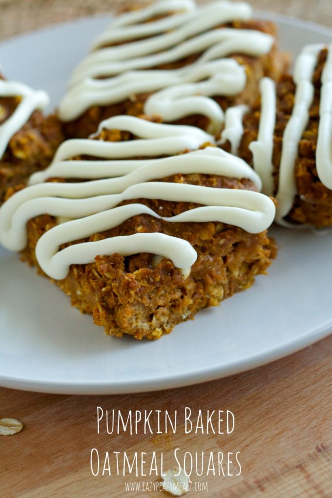 Pumpkin Baked Oatmeal Squares Easy Peasy Meals