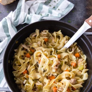 A nice big pot of Rotisserie Chicken Noodle soup