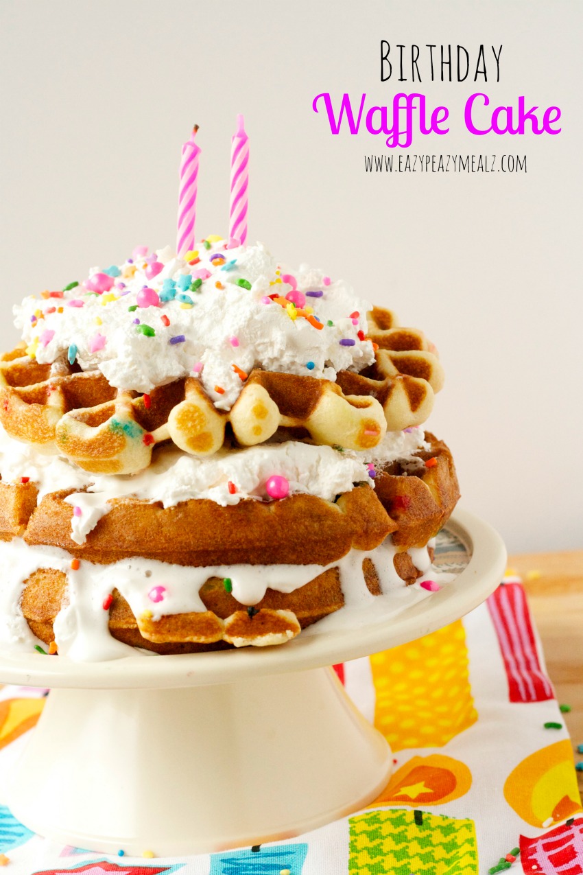 birthday waffle cake stand