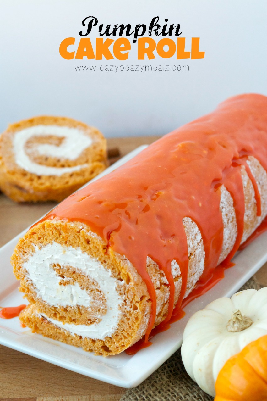 Pumpkin Cake Roll - Easy Peasy Meals