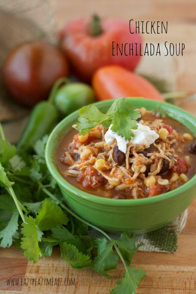 chicken enchilada soup #healthy #soup #mexican