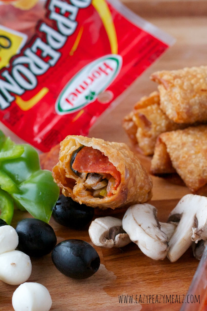 Pepperoni and Veggie Egg Rolls - Easy Peasy Meals