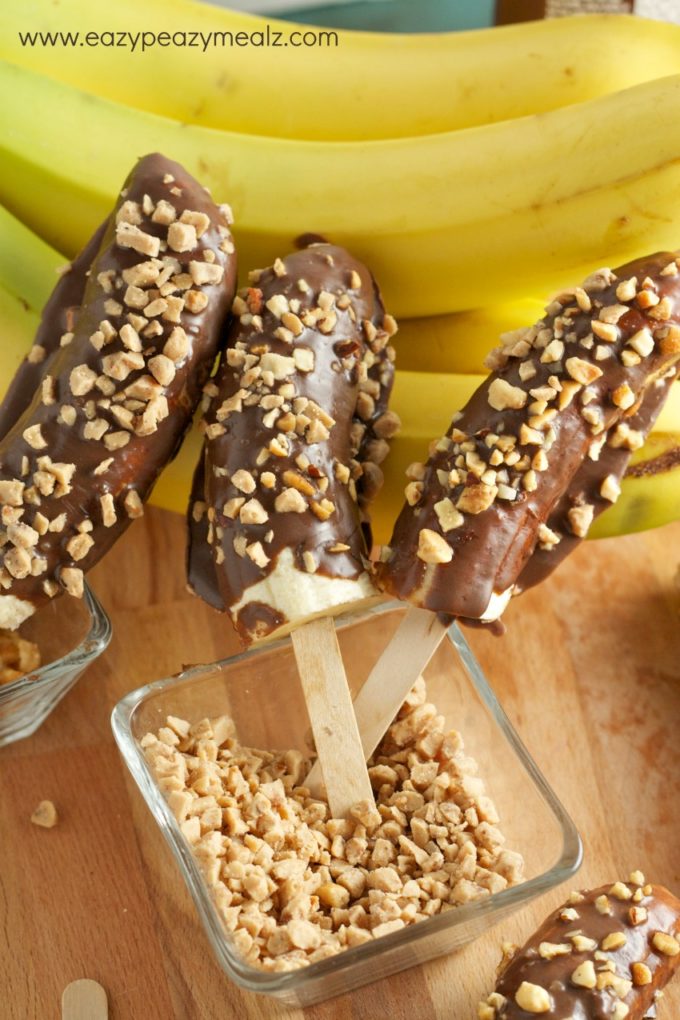 Easy banana pops