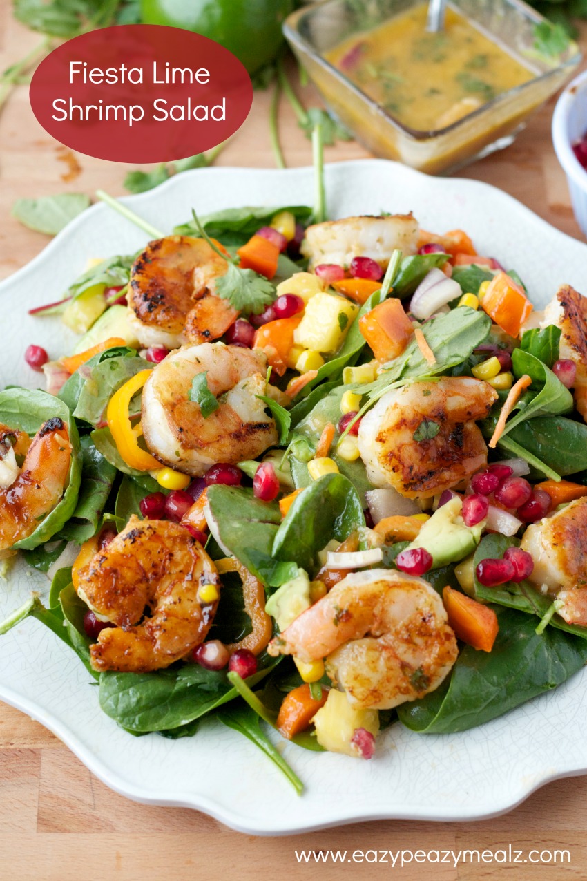 fiesta lime shrimp salad #eazypeazymealz
