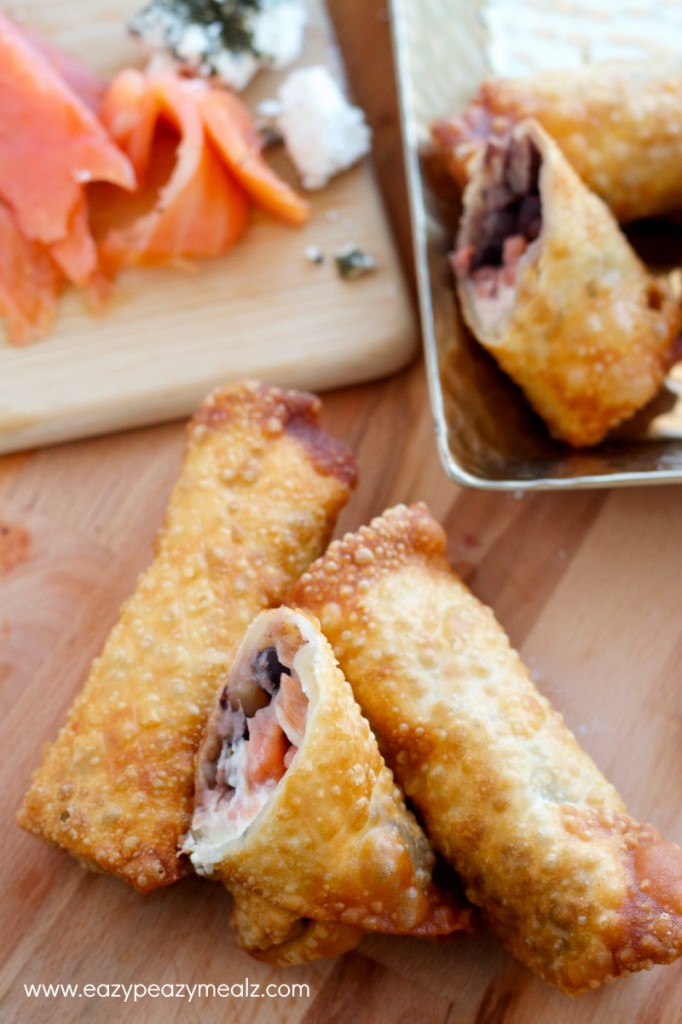 Smoked Salmon Black Bean Egg Rolls Easy Peasy Meals