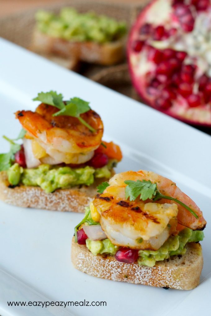 grilled shrimp crostini #appetizer #New Years