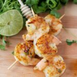 Honey lime shrimp kabobs, grilled shrimp kabobs
