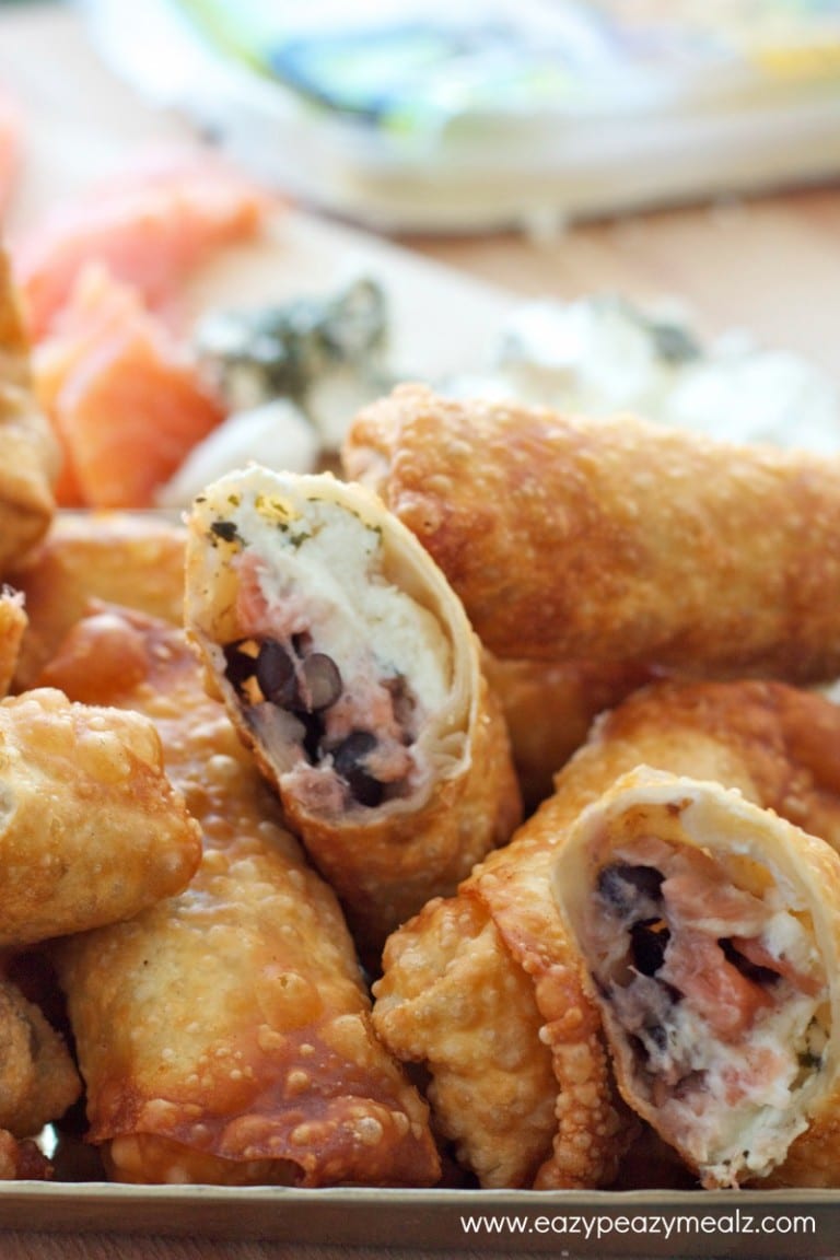 Smoked Salmon Black Bean Egg Rolls Easy Peasy Meals