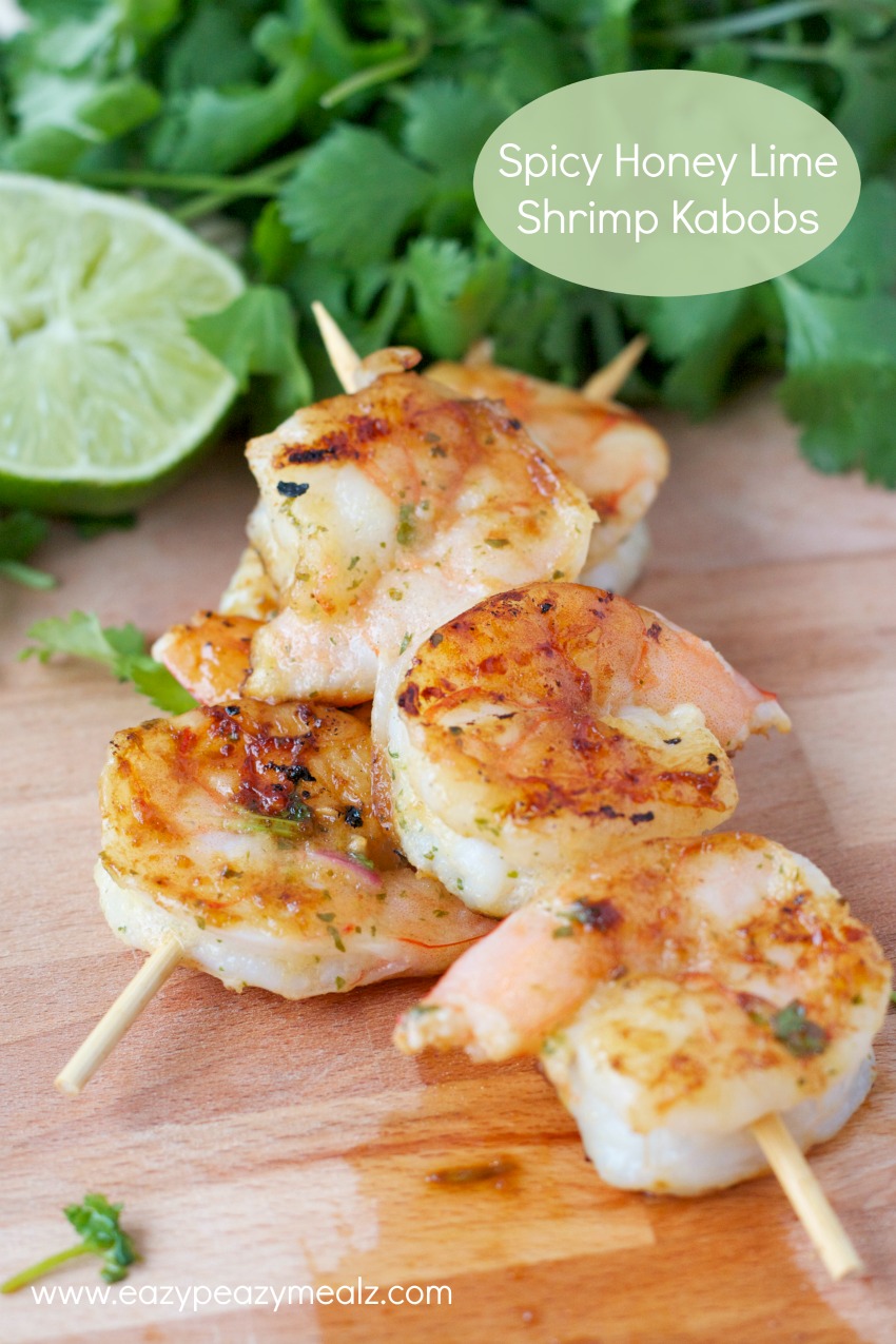 spicy honey lime shrimp kabobs #Eathealthy2015