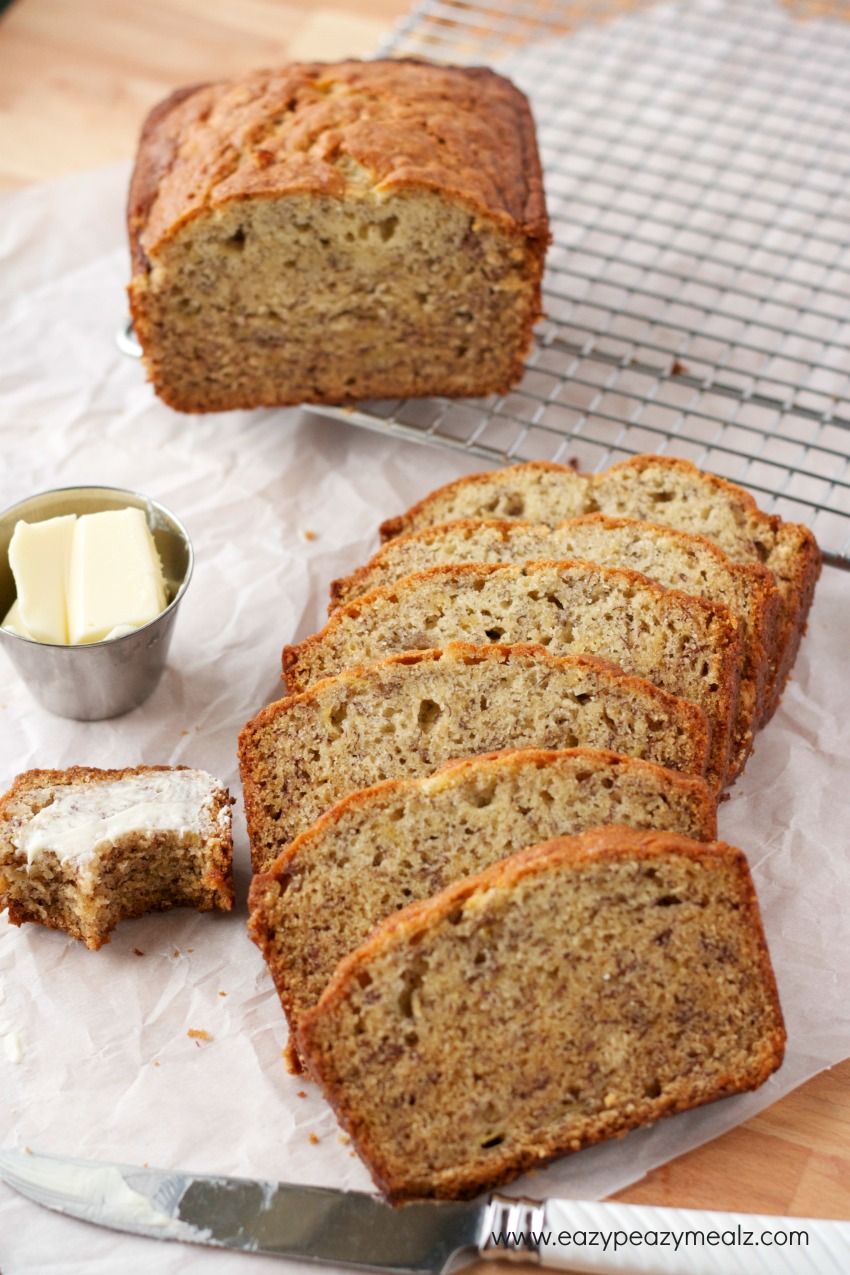 Super Simple Banana Bread - Eazy Peazy Mealz