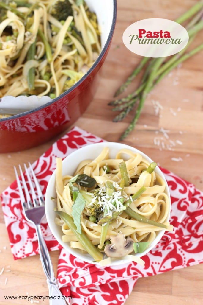 One Pot Veggie Packed Pasta Primavera Easy Peasy Meals
