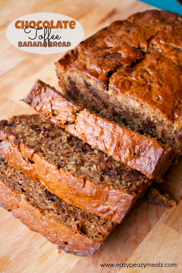 chocolate toffee banana bread image