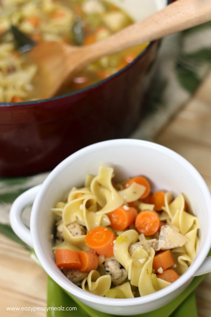 bowl of chicken noodle soup