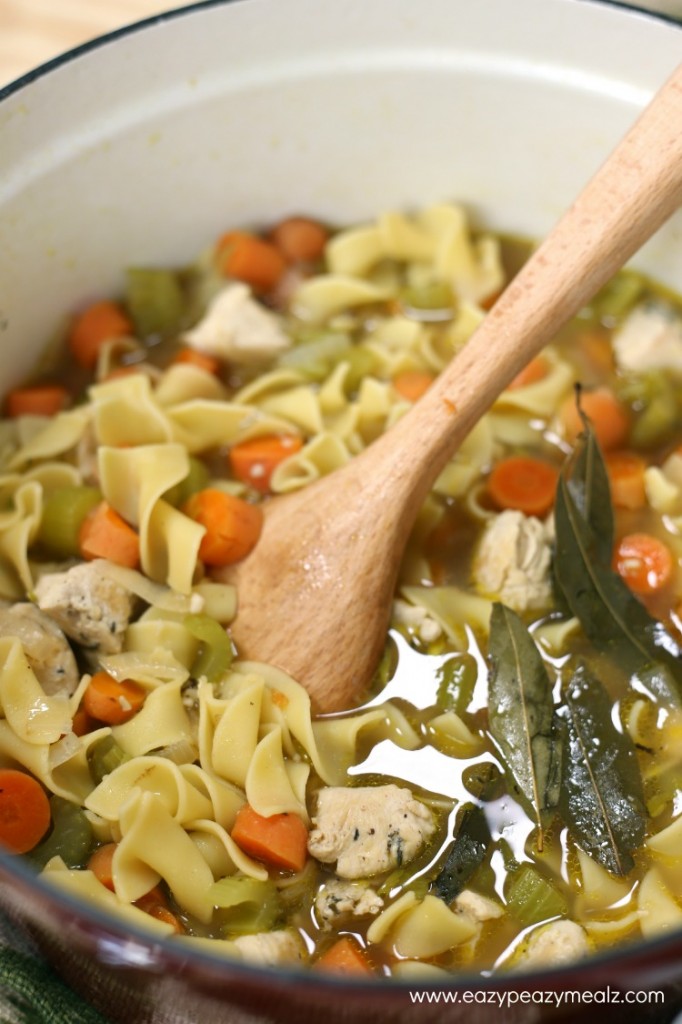 chicken noodle soup pot