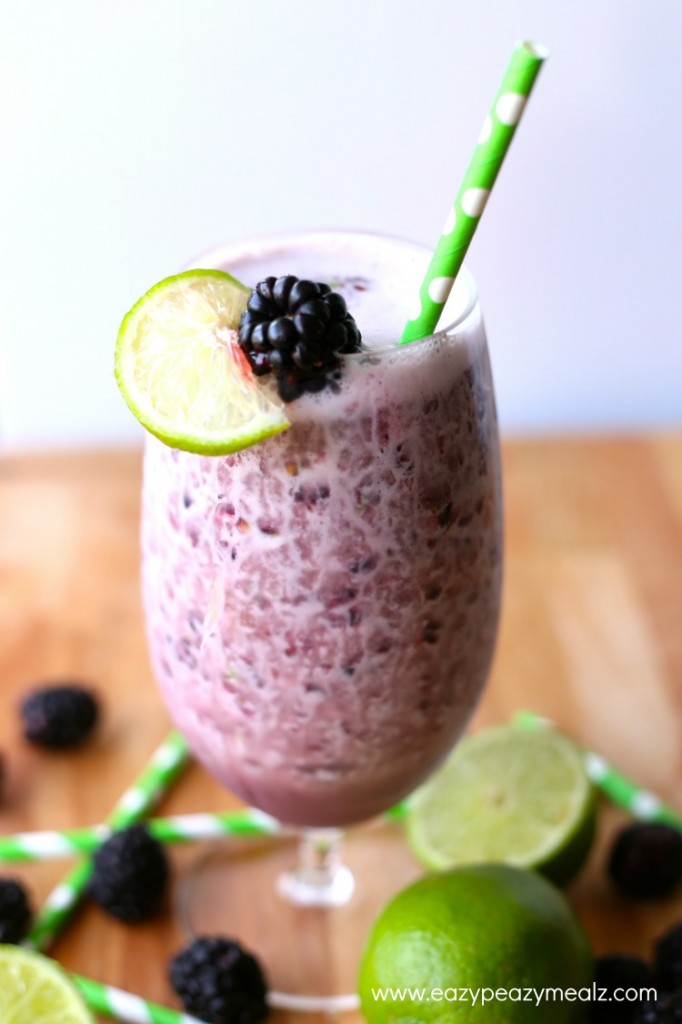 lime and blackberry soda punch