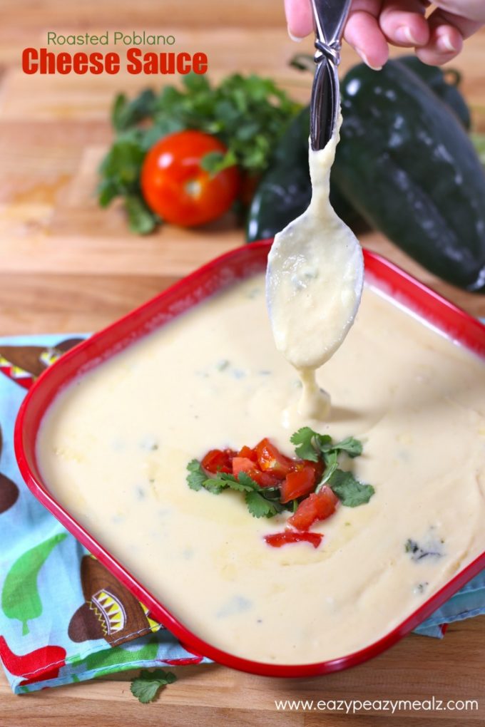roasted poblano sauce, the best cheese sauce 