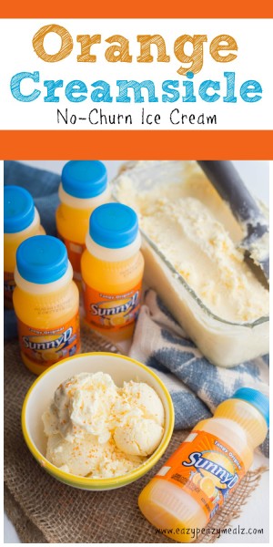 Orange Creamsicle No-Churn Ice Cream + SunnyD party!