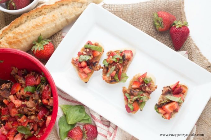 Strawberry basil crostini 3