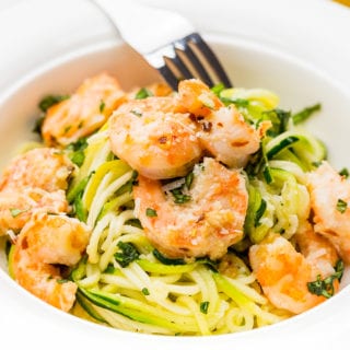 Zucchini Noodle Shrimp Scampi