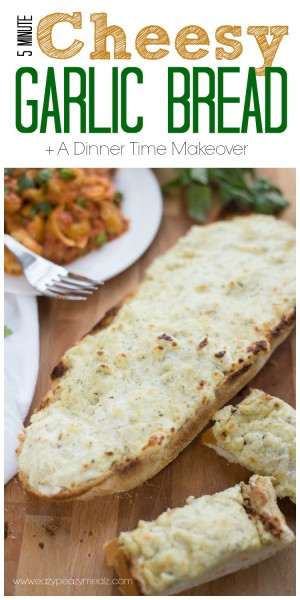 Get cheesy delicious garlic bread in just 5 minutes time!