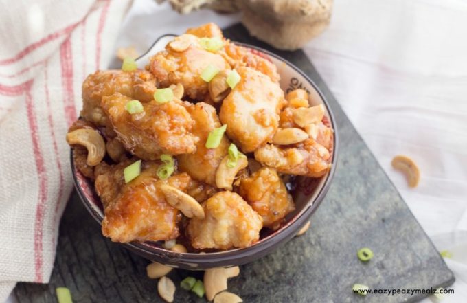 honey asian chicken, crunchy, sweet heat chicken that is perfect for families