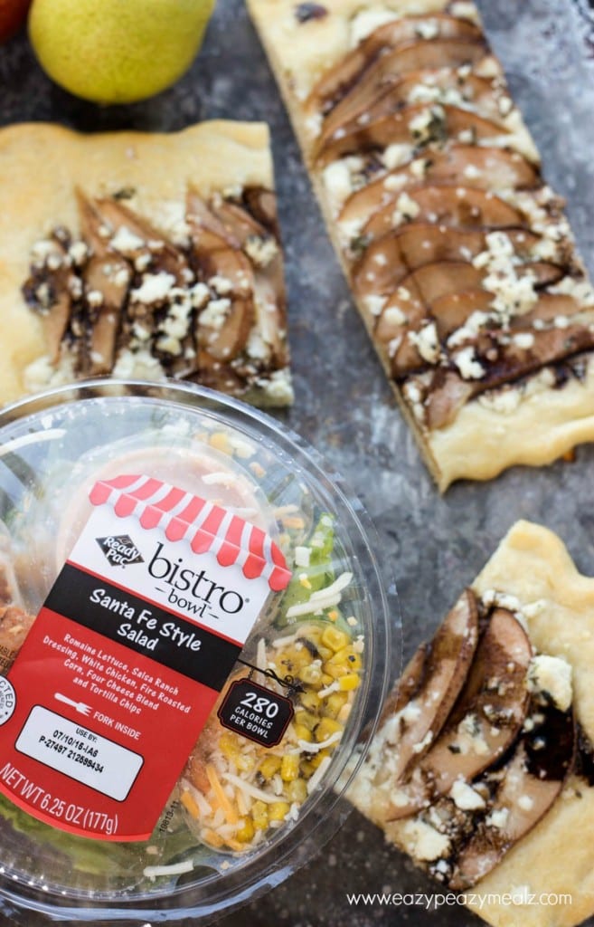 Pear & Goat Cheese Flatbread & Bistro Bowl Salads Easy Peasy Meals