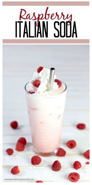 Raspberry Italian Soda: An easy to make creamy drink, perfect for any occassion