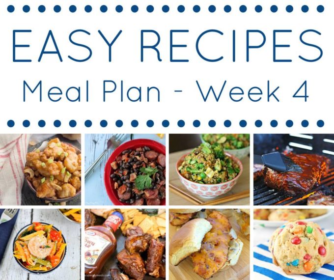 Easy Meal plan wk 4