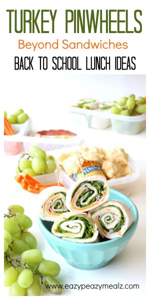 Turkey PinWheels Back-to-School Lunch Ideas