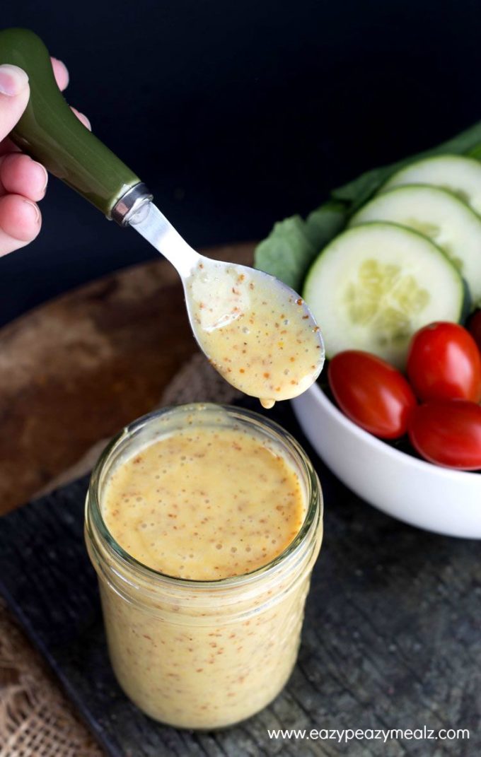 Mustard Vinaigrette: Sweet, tangy, and oh so good, you will want to drink this easy 5 minute Honey Mustard Vinaigrette!