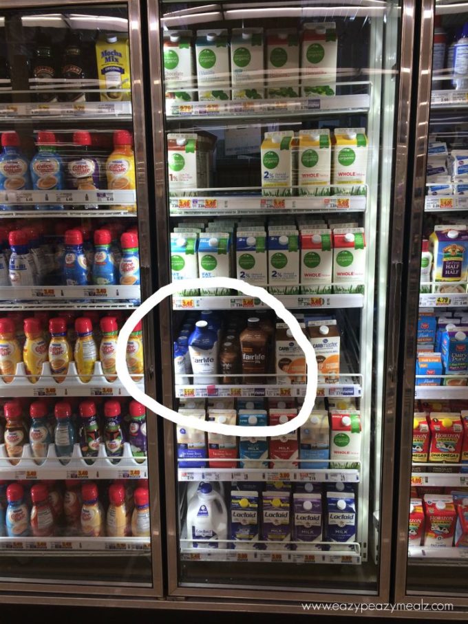 Find Fairlife lactose free milk in the refrigerator section at Kroger