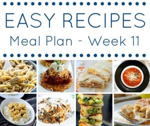 Easy Recipes Weekly Meal Plan #11